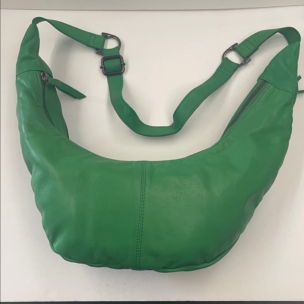 Free People Green Leather Hobo Bag